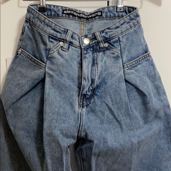 ALEXANDER WANG BRACE Pleated denim Jean size 27 - Picture 9 of 14